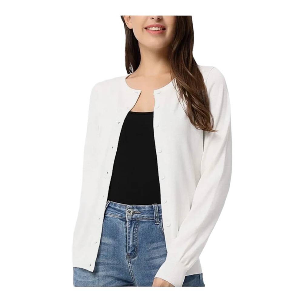 GRACE KARIN | Classic Plus Size Neutral Cardigan size 2XL
